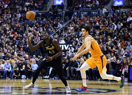 猛龙7人上双以118-101射落太阳 西卡37+12 布克21+8 猛龙7人上双以118-101射落太阳 西卡37+12 布克21+8