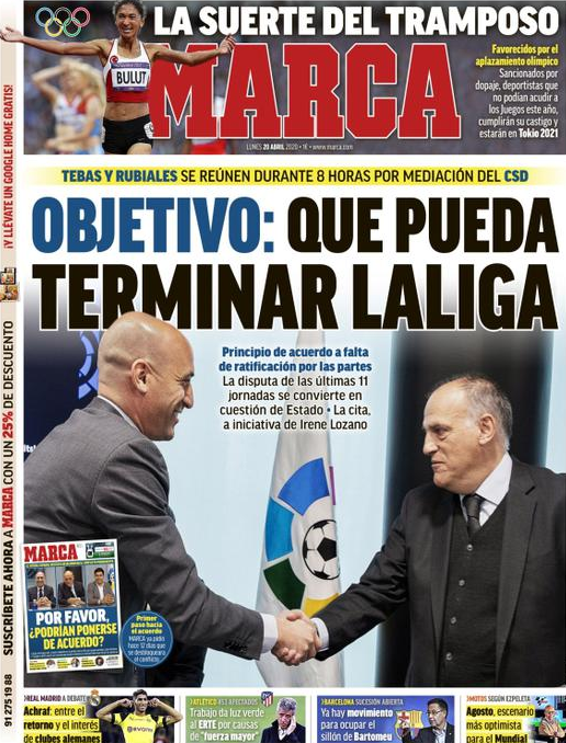 西媒曝光西甲回归计划:5月9日进行复训!最早6月5日将采取空场作赛 西媒曝光西甲回归计划:5月9日进行复训!最早6月5日将采取空场作赛