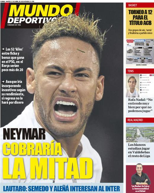 世报:内马尔如果回归巴萨 每年降薪幅度约为3000万欧 世报:内马尔如果回归巴萨 每年降薪幅度约为3000万欧