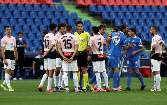 西甲-西班牙人0-0战平赫塔菲 武磊首发贝尔纳多莫名染红 西甲-西班牙人0-0战平赫塔菲 武磊首发贝尔纳多莫名染红