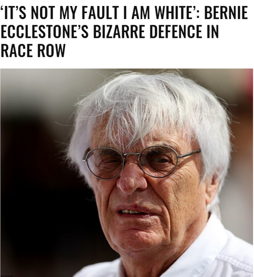 前F1总裁硬怼:是白人不是我错! 黑人抢劫我说啥了