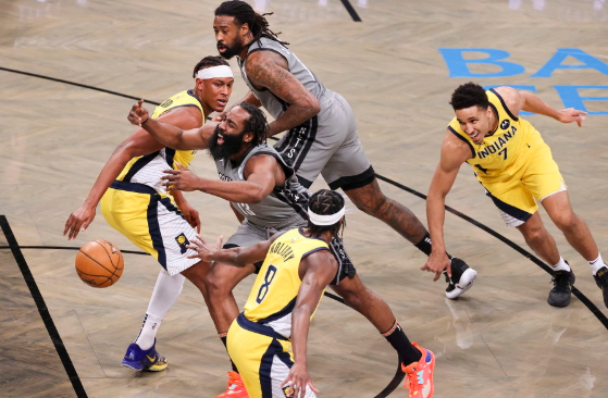 欧文35+8哈登19+11 篮网主场104-94擒步行者终结3连败 欧文35+8哈登19+11 篮网主场104-94擒步行者终结3连败