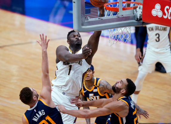 米切尔21分锡安砍26+10 鹈鹕6人上双129-124险胜爵士 米切尔21分锡安砍26+10 鹈鹕6人上双129-124险胜爵士