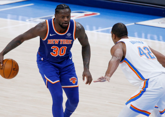 兰德尔26+12+12 巴雷特32+5 尼克斯119-97大胜雷霆 兰德尔26+12+12 巴雷特32+5 尼克斯119-97大胜雷霆