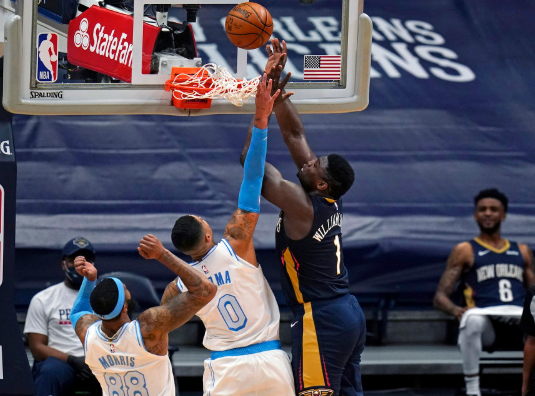 莺歌36分锡安27+9 库兹马两双 湖人111-128负鹈鹕遭3连败 莺歌36分锡安27+9 库兹马两双 湖人111-128负鹈鹕遭3连败