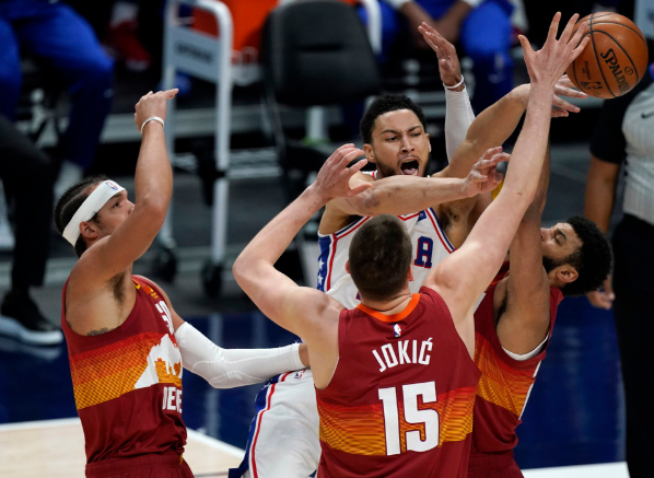 NBA-掘金104-95轻取76人迎三连胜 约基奇21+10+5穆雷砍30分 NBA-掘金104-95轻取76人迎三连胜 约基奇21+10+5穆雷砍30分