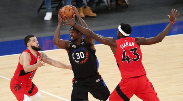 豪取9连胜!尼克斯120-103擒猛龙 兰德尔31+10范乔丹27+11 豪取9连胜!尼克斯120-103擒猛龙 兰德尔31+10范乔丹27+11