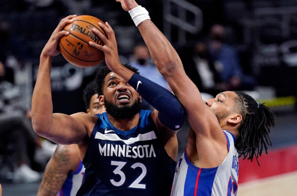 森林狼5人上双119-100胜活塞 唐斯砍28+8+5拉塞尔两双 森林狼5人上双119-100胜活塞 唐斯砍28+8+5拉塞尔两双