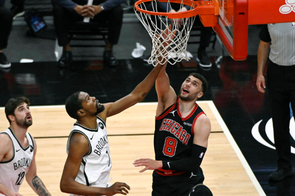 篮网115-107擒公牛 杜兰特高效21+8欧文伤退 拉文空砍41分 篮网115-107擒公牛 杜兰特高效21+8欧文伤退 拉文空砍41分