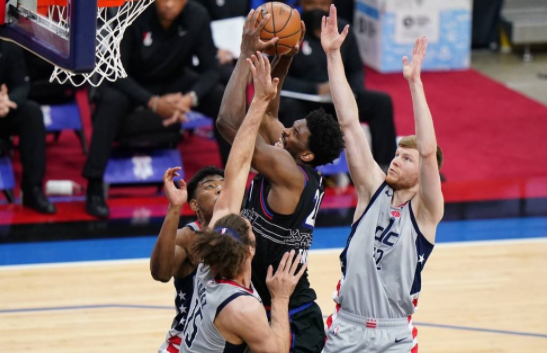 恩比德30分比尔33+10+6 76人125-118擒奇才总分1-0 恩比德30分比尔33+10+6 76人125-118擒奇才总分1-0