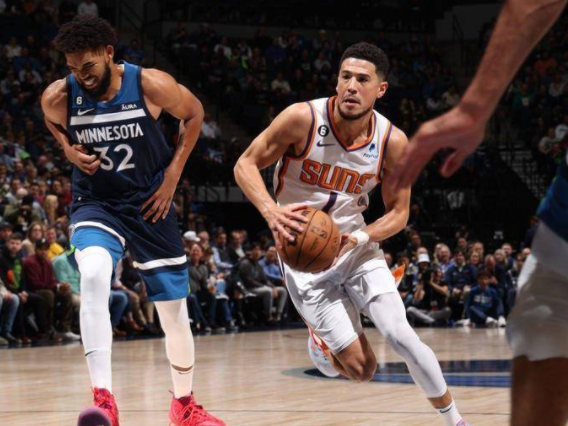 NBA-森林狼三巨头低迷117-129不敌太阳 布克布里奇斯双30+ NBA-森林狼三巨头低迷117-129不敌太阳 布克布里奇斯双30+