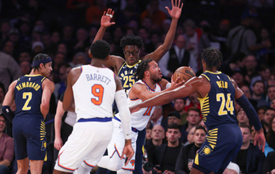 NBA-尼克斯119-113胜步行者 布朗森34分希尔德31+8 兰德尔两双 NBA-尼克斯119-113胜步行者 布朗森34分希尔德31+8 兰德尔两双