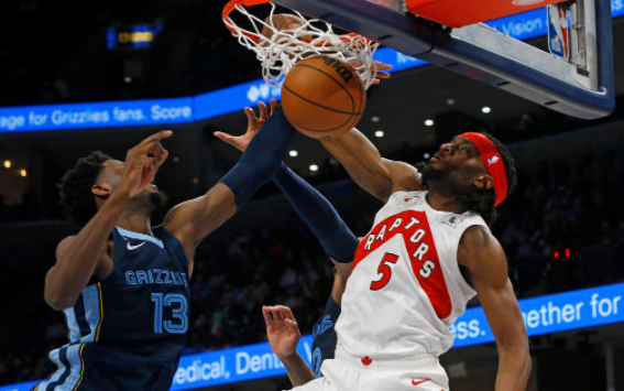 NBA-猛龙7人上双客场106-103险胜灰熊 莫兰特休战贝恩空砍26分 NBA-猛龙7人上双客场106-103险胜灰熊 莫兰特休战贝恩空砍26分