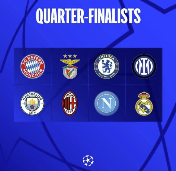 欧冠1/4决赛对阵:曼城PK拜仁 3支意甲球队在同半区 欧冠1/4决赛对阵:曼城PK拜仁 3支意甲球队在同半区