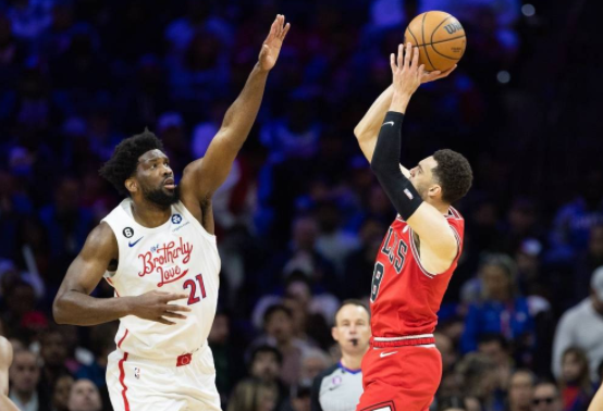 拉文26+7 恩比德37+16 哈登14中2 公牛双加时109-105终结76人8连胜 拉文26+7 恩比德37+16 哈登14中2 公牛双加时109-105终结76人8连胜