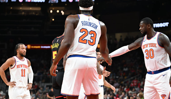 布伦森31+5 巴雷特26+6 亨特27+6 尼克斯126-120力克老鹰 布伦森31+5 巴雷特26+6 亨特27+6 尼克斯126-120力克老鹰