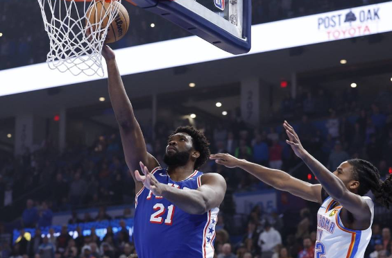 恩比德35+11+9 SGA31+6+5 霍姆格伦33+6 76人127-123终结雷霆6连胜 恩比德35+11+9 SGA31+6+5 霍姆格伦33+6 76人127-123终结雷霆6连胜