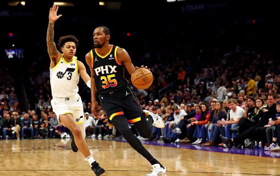 杜兰特31分科林斯21+14 比尔30分太阳129-115胜爵士 杜兰特31分科林斯21+14 比尔30分太阳129-115胜爵士