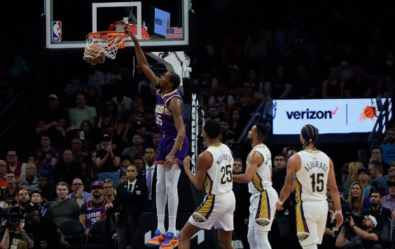 锡安29+10比尔空砍33分 杜兰特23分鹈鹕113-105险胜太阳 锡安29+10比尔空砍33分 杜兰特23分鹈鹕113-105险胜太阳