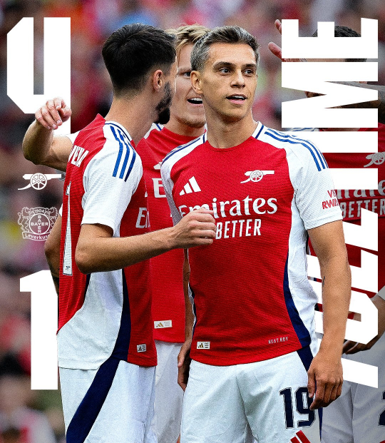 友谊赛-哈弗茨1射2传！阿森纳4-1大胜勒沃库森 2胜1平1负结束季前赛