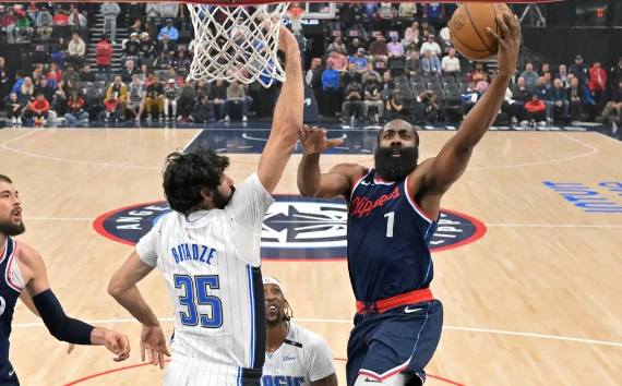 哈登24+7瓦格纳14分 祖巴茨两双快船104-93击败魔术