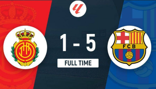 西甲-马略卡主场1-5惨负巴萨,拉菲尼亚双响,德容传射 西甲-马略卡主场1-5惨负巴萨,拉菲尼亚双响,德容传射