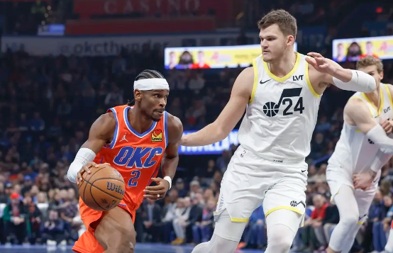 SGA三节打卡&26+6+7 杰伦威28+5 雷霆全员得分轻取爵士 SGA三节打卡&26+6+7 杰伦威28+5 雷霆全员得分轻取爵士