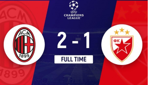 欧冠-米兰2-1红星欧冠4连胜 亚伯拉罕88分钟绝杀 欧冠-米兰2-1红星欧冠4连胜 亚伯拉罕88分钟绝杀