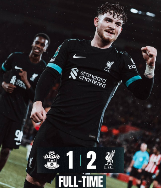 联赛杯-利物浦2-1南安普顿晋级4强 努涅斯&埃利奥特破门 联赛杯-利物浦2-1南安普顿晋级4强 努涅斯&埃利奥特破门