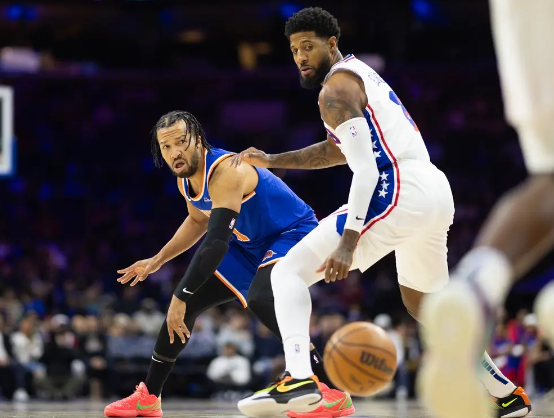 布伦森38+5 乔治26+6 马克西23+6+6 尼克斯加时胜76人 布伦森38+5 乔治26+6 马克西23+6+6 尼克斯加时胜76人