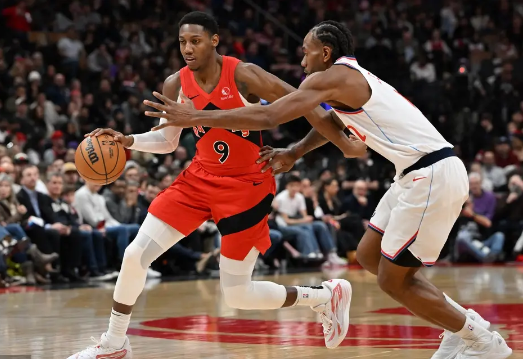 巴雷特20+7 哈登25+7 小卡18投14分 猛龙7人上双击沉快船