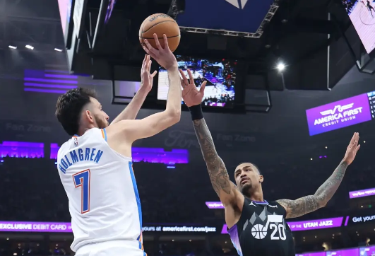 亚历山大21+8 霍姆格伦20+7 科林斯26分 雷霆6人上双轻取爵士 亚历山大21+8 霍姆格伦20+7 科林斯26分 雷霆6人上双轻取爵士