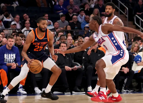 布伦森34+7 乔治下半场17分 马克西32中12 尼克斯送76人9连败 布伦森34+7 乔治下半场17分 马克西32中12 尼克斯送76人9连败