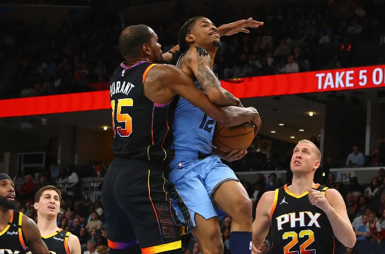 莫兰特29+12 杜兰特35分&失绝杀 布克26+9 灰熊4-0横扫太阳 莫兰特29+12 杜兰特35分&失绝杀 布克26+9 灰熊4-0横扫太阳