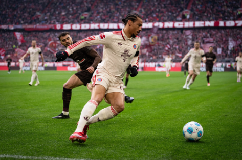 德甲-拜仁3-2战胜圣保利，凯恩传射，萨内梅开二度