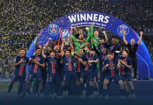 欧冠-巴黎5-0国米首度加冕欧冠冠军 19岁杜埃2射1传 登贝莱两助