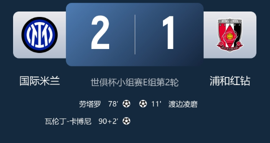 世俱杯-国米2-1逆转送浦和出局 劳塔罗勾射破门 卡博尼制胜 世俱杯-国米2-1逆转送浦和出局 劳塔罗勾射破门 卡博尼制胜